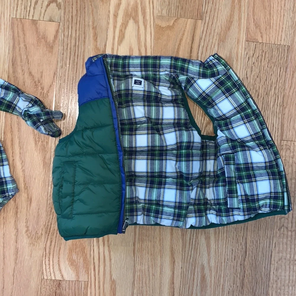 Janie and Jack | matching button down and vest